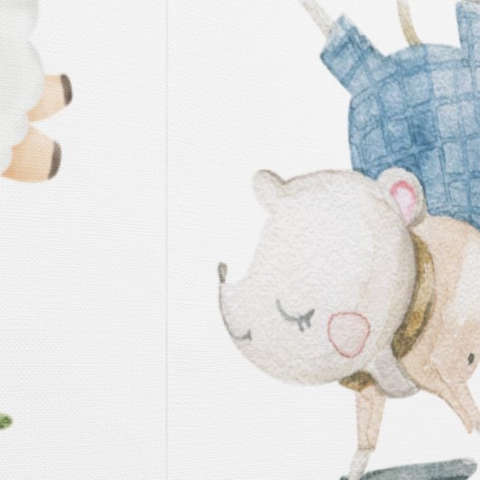 Soft Pastel Elephant Baby Animals Nursery 壁紙 (縫い目)