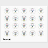 Soft Pastel Elephant Thank You Stickers ラウンドシール (シート)