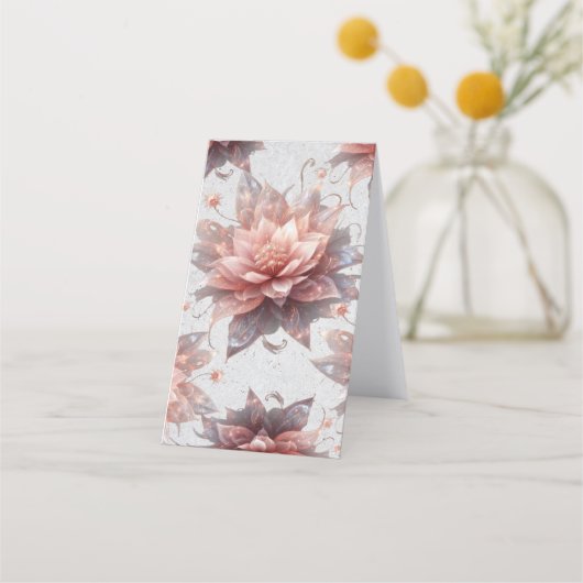Soft Pastel Floral Folded Loyalty Card – Elegant  ロイヤリティカード (正面)