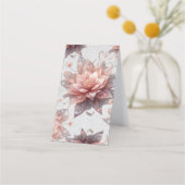 Soft Pastel Floral Folded Loyalty Card – Elegant  ロイヤリティカード (裏面)