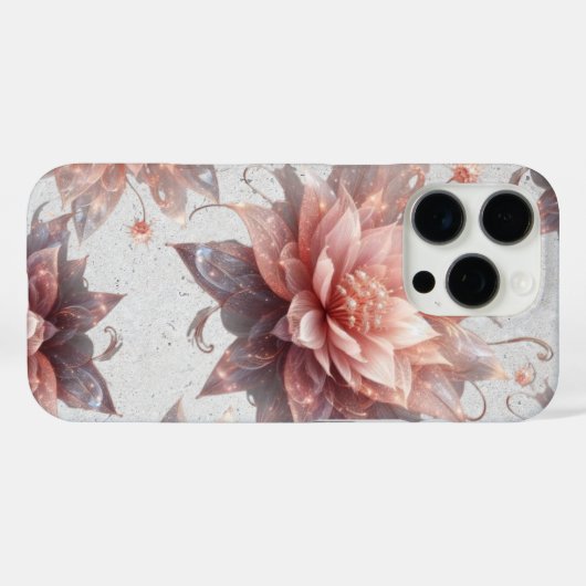Soft Pastel Floral iPhone Case Lightweight Elegant Case-Mate iPhoneケース (裏面 (横))