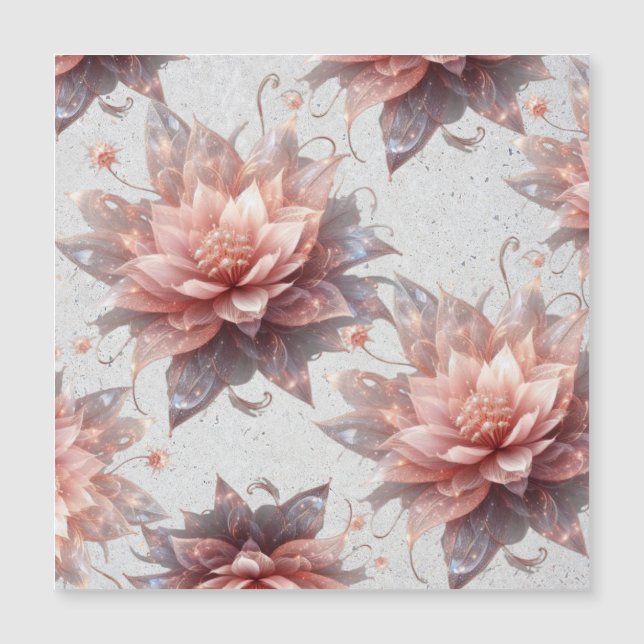 Soft Pastel Floral Magnet Card – Elegant Botanical (正面)