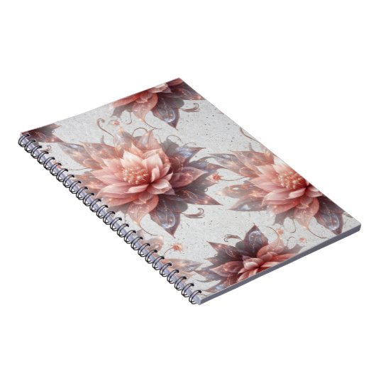 Soft Pastel Floral Notebook – Stylish Writing ノートブック (右側)
