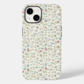 Soft Pastel Floral Pattern Cute Phone case Case-Mate iPhoneケース (裏面)