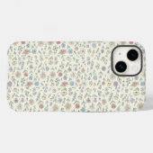 Soft Pastel Floral Pattern Cute Phone case Case-Mate iPhoneケース (裏面 (横))
