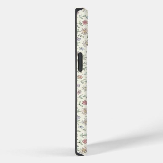 Soft Pastel Floral Pattern Cute Phone case Case-Mate iPhoneケース (裏面 / 右)