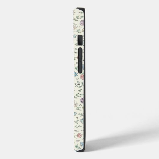 Soft Pastel Floral Pattern Cute Phone case Case-Mate iPhoneケース (裏面 / 左)