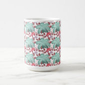 Soft Pastel Floral Pattern | Elegant floral  コーヒーマグカップ (中央)