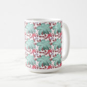Soft Pastel Floral Pattern | Elegant floral  コーヒーマグカップ (正面右)