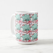Soft Pastel Floral Pattern | Elegant floral  コーヒーマグカップ (正面左)