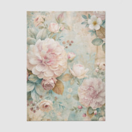 Soft Pastel Floral Pattern with Peonies 薄葉紙