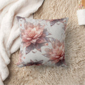 Soft Pastel Floral Pillow – Elegant Botanical Home クッション (ブランケット)