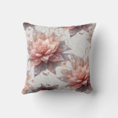 Soft Pastel Floral Pillow – Elegant Botanical Home クッション (裏面)