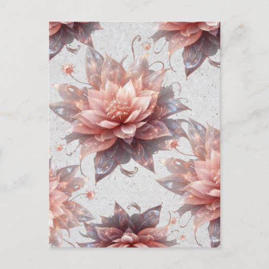 Soft Pastel Floral Postcard – Elegant Botanical  ポストカード (正面)