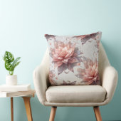 Soft Pastel Floral Throw Pillow 20x20 – Botanical クッション (椅子)