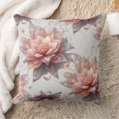 Soft Pastel Floral Throw Pillow 20x20 – Botanical  クッション (ブランケット)