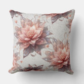 Soft Pastel Floral Throw Pillow 20x20 – Botanical  クッション (正面)