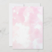 Soft Pastel Floral Unicorn Fantasy 10th Birthday 招待状 (裏面)