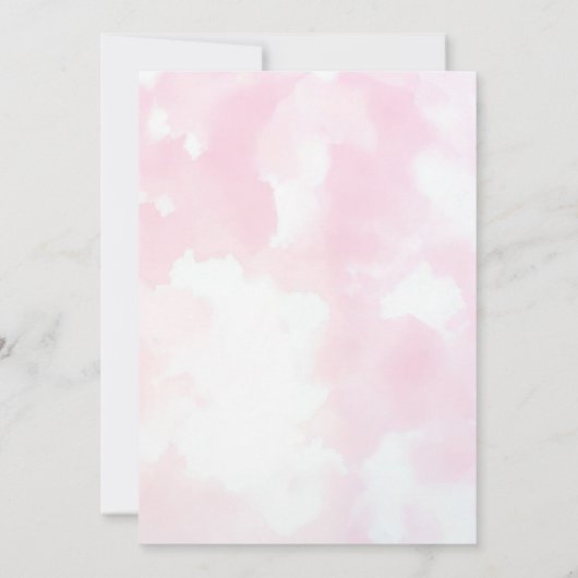 Soft Pastel Floral Unicorn Fantasy 10th Birthday 招待状 (裏面)