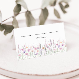 Soft Pastel Floral Wildflower Wedding プレイスカード