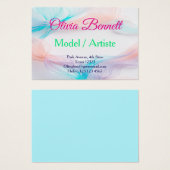 Soft Pastel Flow Wave Business Card Design (正面&裏面)