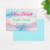 Soft Pastel Flow Wave Business Card Design (デスク)