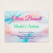 Soft Pastel Flow Wave Business Card Design (正面)
