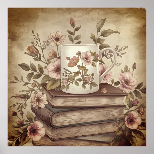 Soft Pastel Flower Art Print–SemiGloss Value poste ポスター (正面)