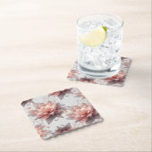 Soft Pastel Flower Coasters – Elegant Floral Table ペーパーコースター (インサイチュ)