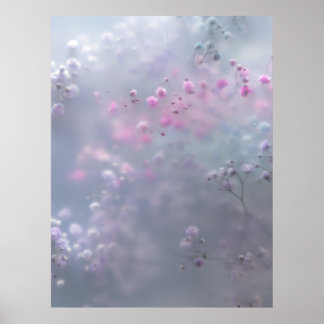 Soft pastel flowers in dreamy blur  ポスター