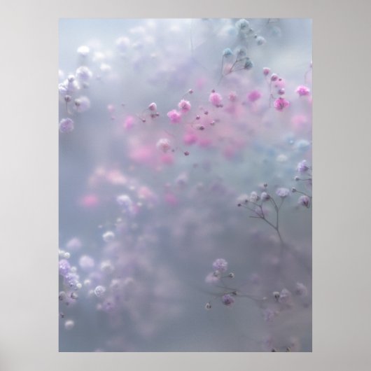 Soft pastel flowers in dreamy blur  ポスター (正面)