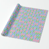 Soft Pastel Geometric Harlequin ラッピングペーパー (アンロールド)