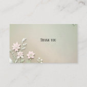 Soft Pastel Green Floral  名刺 (裏面)