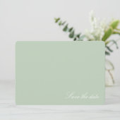 Soft Pastel Green Modern Save the date セーブザデート (スタンド正面)
