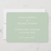 Soft Pastel Green Modern Save the date セーブザデート (裏面)