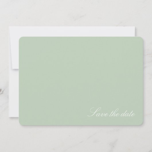 Soft Pastel Green Modern Save the date セーブザデート (正面)