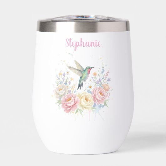 Soft Pastel Hummingbird Floral (正面)