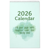 Soft Pastel Inspirational Art Calendar カレンダー (カバー)