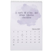 Soft Pastel Inspirational Art Calendar カレンダー (2月 2027)