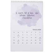 Soft Pastel Inspirational Art Calendar カレンダー (2月 2026)