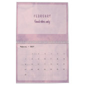 Soft Pastel Inspirational Art Calendar カレンダー (2月 2027)