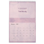 Soft Pastel Inspirational Art Calendar カレンダー (2月 2027)