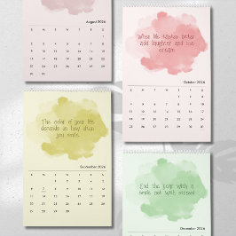 Soft Pastel Inspirational Art Calendar カレンダー