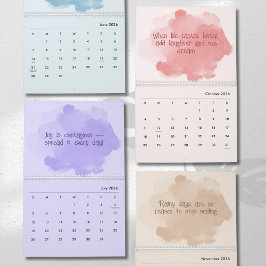 Soft Pastel Inspirational Art Calendar カレンダー