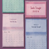 Soft Pastel Inspirational Art Calendar カレンダー