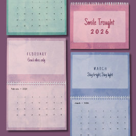Soft Pastel Inspirational Art Calendar カレンダー