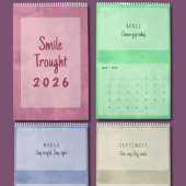 Soft Pastel Inspirational Art Calendar カレンダー