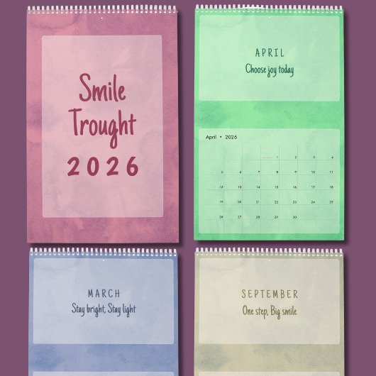 Soft Pastel Inspirational Art Calendar カレンダー