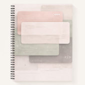 Soft pastel layers AI art  ノートブック (正面)