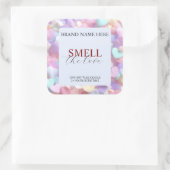 Soft Pastel Love Candle Label for Valentine’s Gift スクエアシール (バッグ)